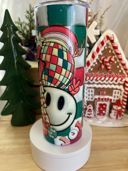 Holly Jolly Santa Stainless Steel Tumbler