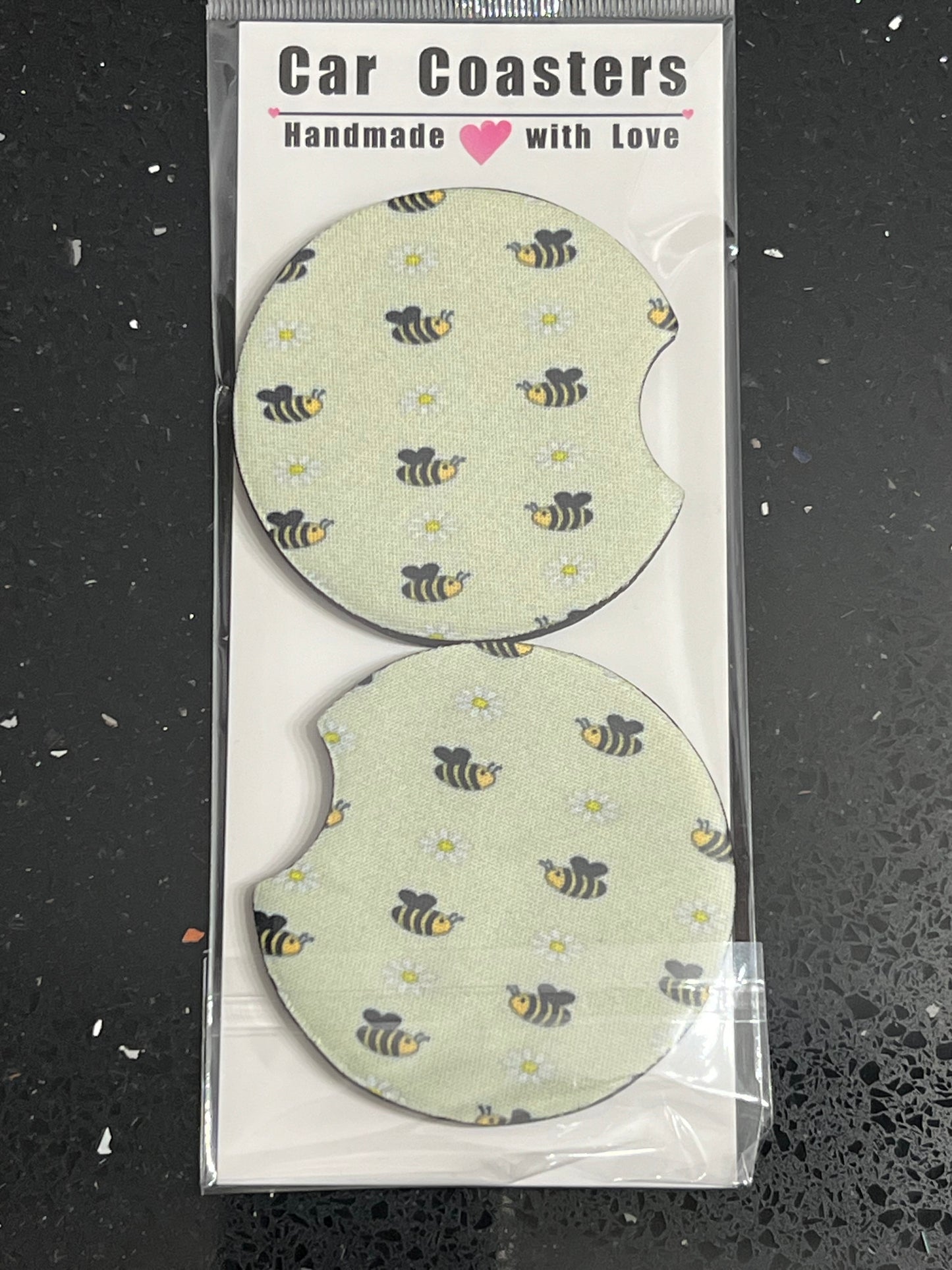 Bumble Bee Car Cup Coasters