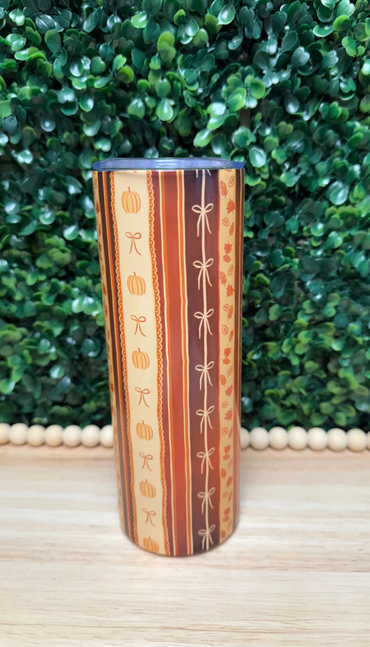 Coquette fall vibes stainless steel tumbler