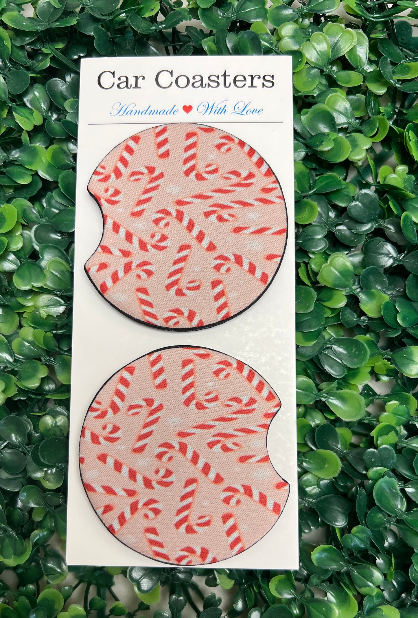 Candy Canes Car Cup Coasters