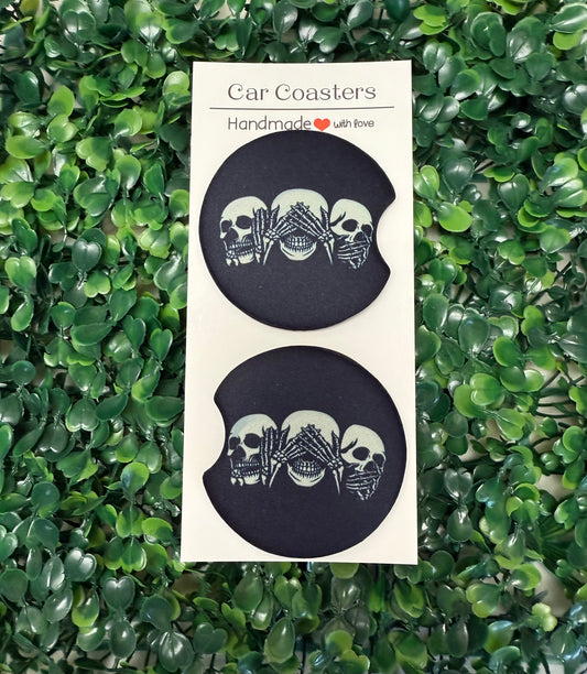 No Evil car cup coasters