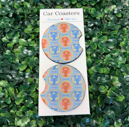 Lobsters car cup coasters
