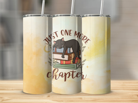 Black Cat just one more Chapter Stainless Steel Tumbler