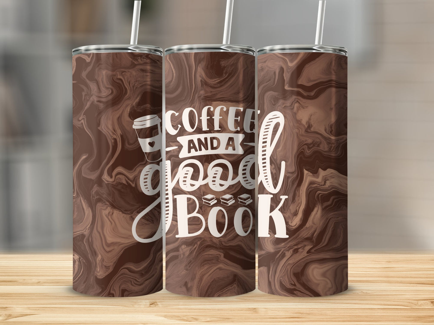 Coffee and a Good Book Stainless Steel Tumbler