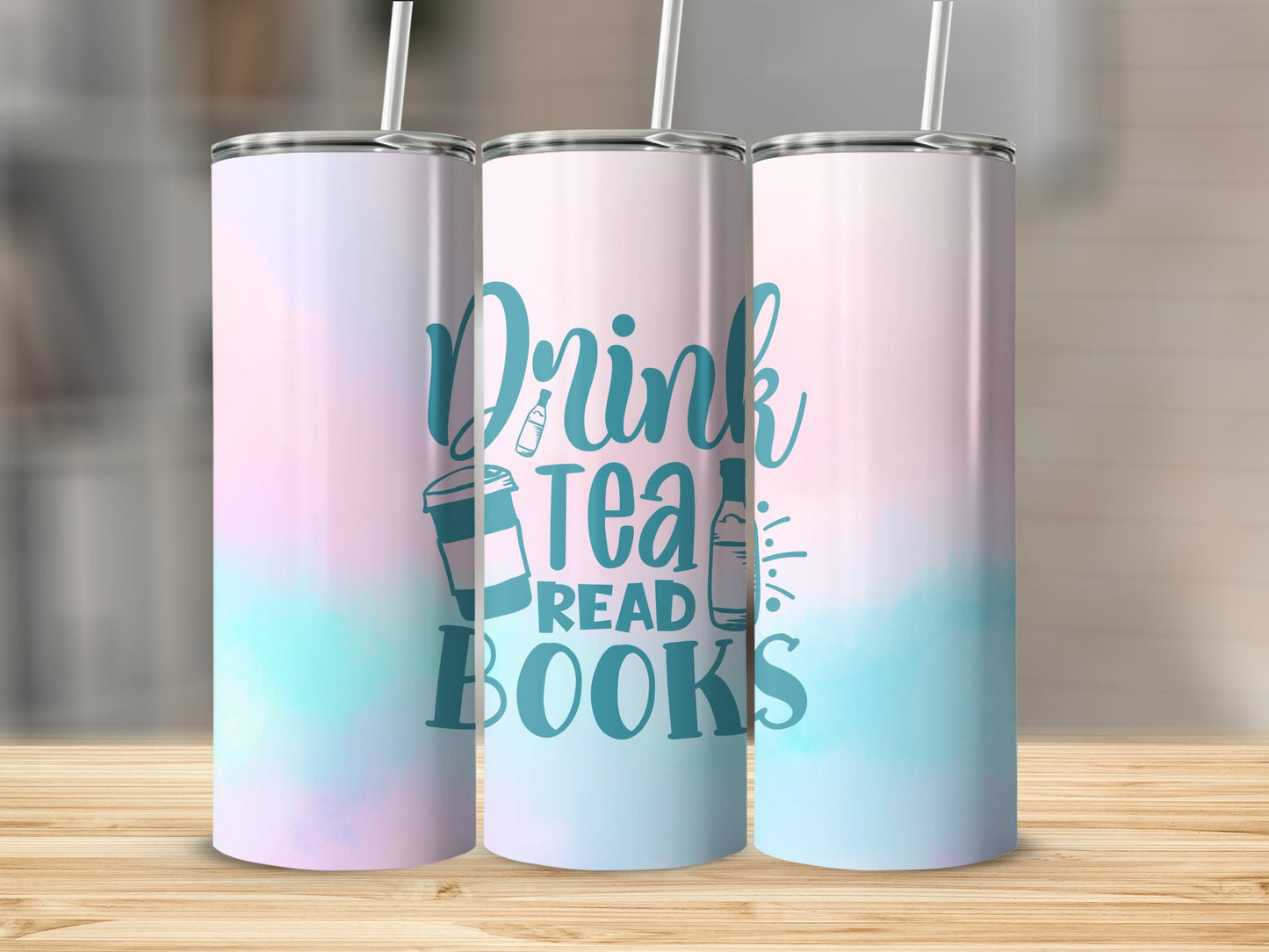 Drink Tea, Read Books Stainless Steel Tumbler