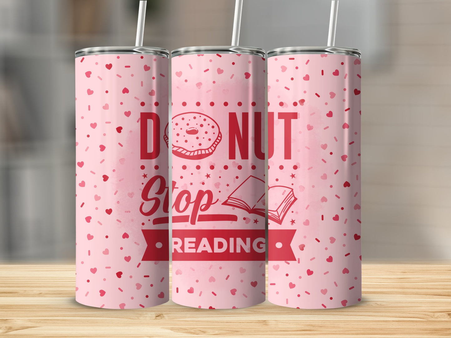 Donut Stop Reading Stainless Steel Tumbler