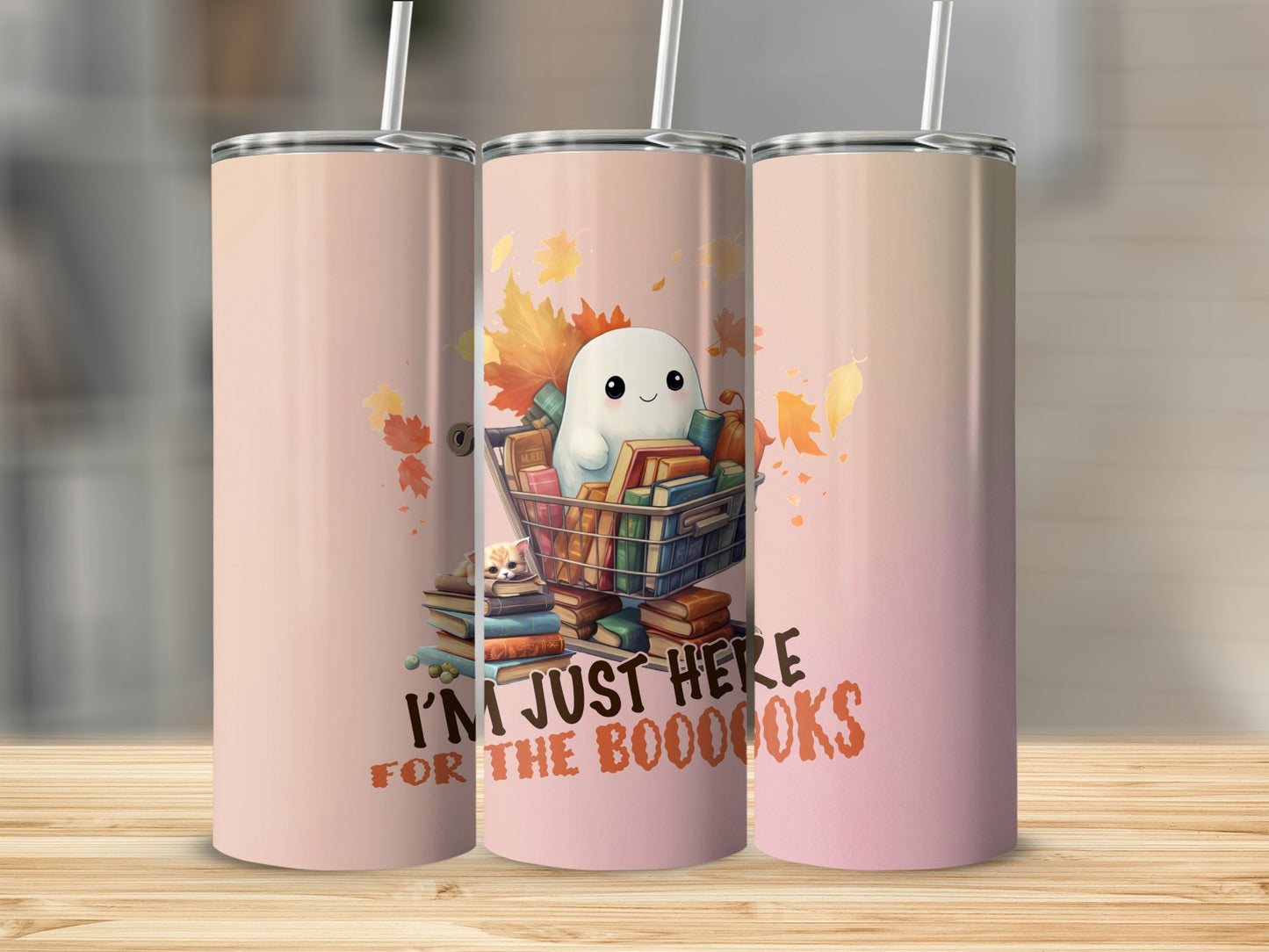 I'm Just Here for the Books Stainless Steel Tumbler