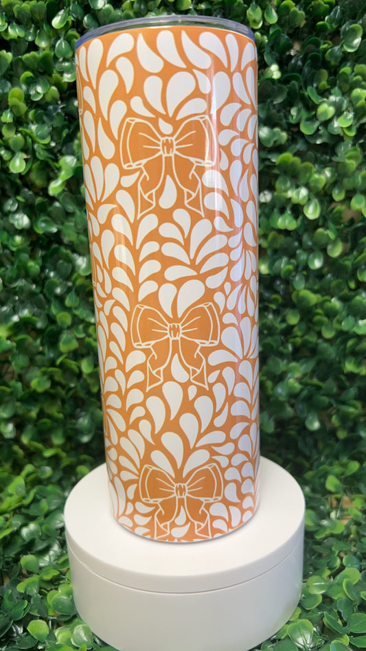 Clay Orange Talavera Pattern Stainless Steel Tumbler