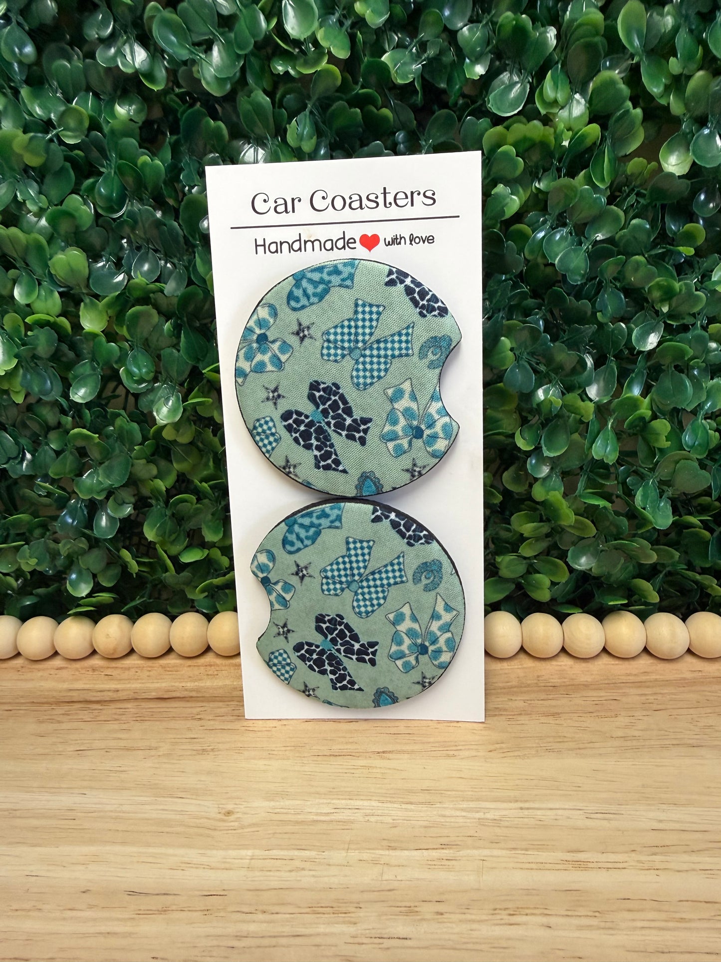 Turquoise Western Bows 20 oz Tumbler W/ FREE matching set of Car Coasters!