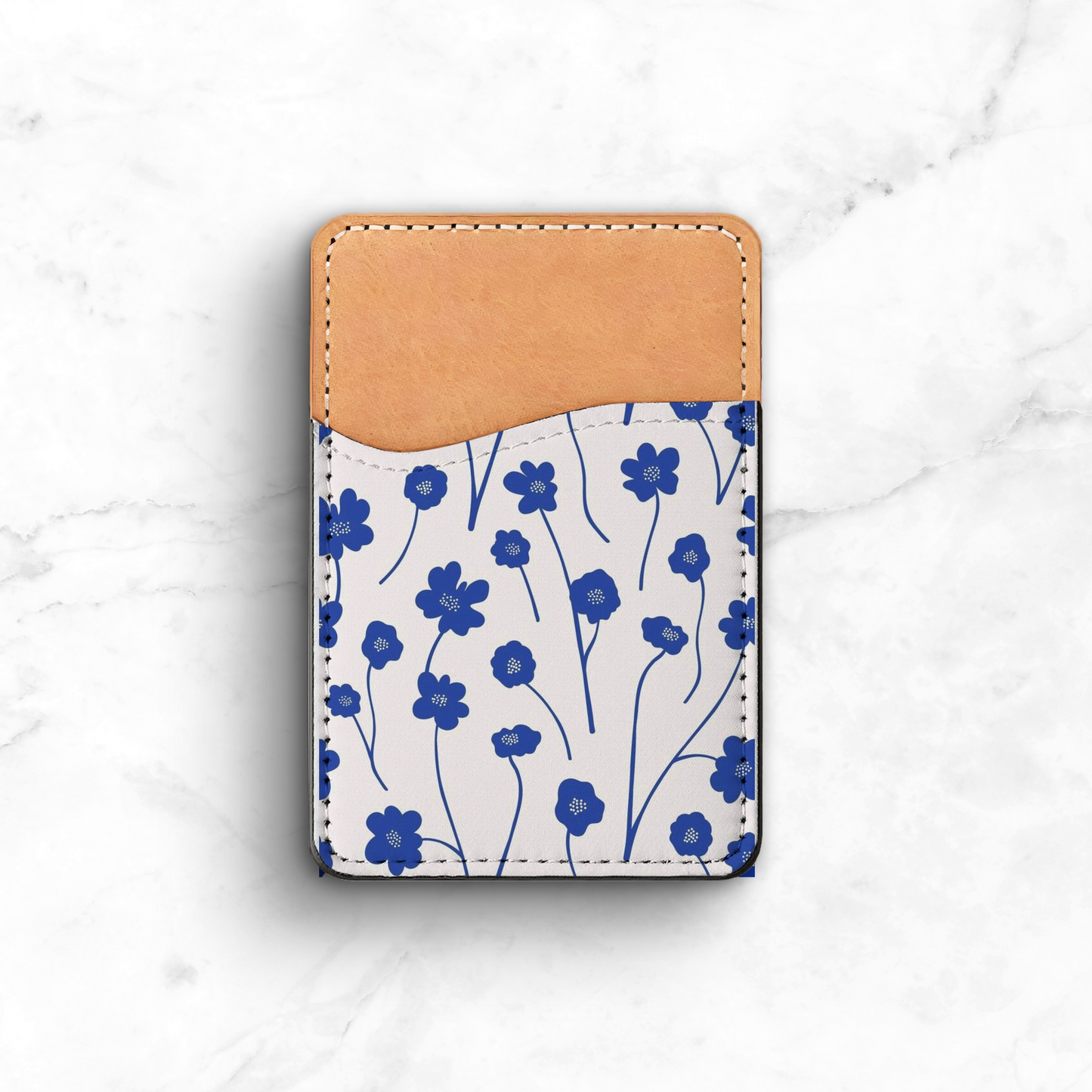 Blue Flowers Phone Case Wallet