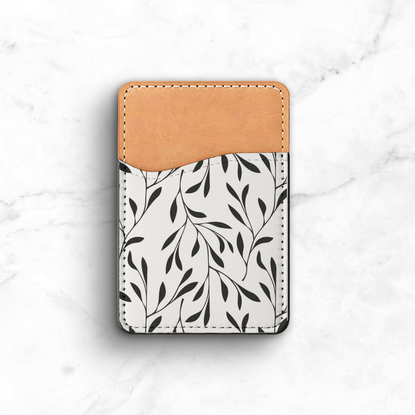 Black & White Vines Phone Case Wallet