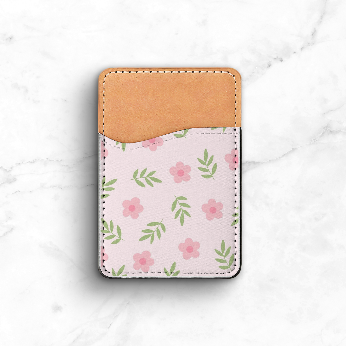Pink Flowers & leaves Phone Case Wallet