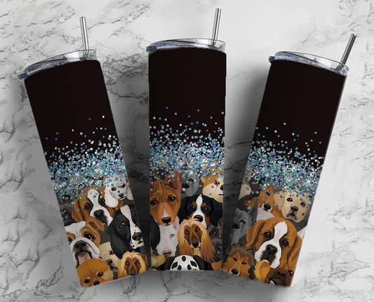 Glitter Puppy Dogs Stainless Steel Tumbler