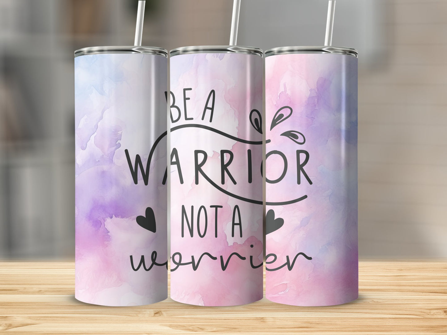 Be a Warrior not a Worrier Stainless Steel Tumbler