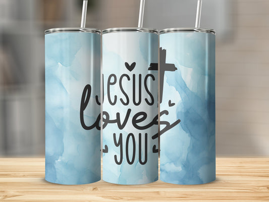 Jesus Loves You Stainless Steel Tumbler