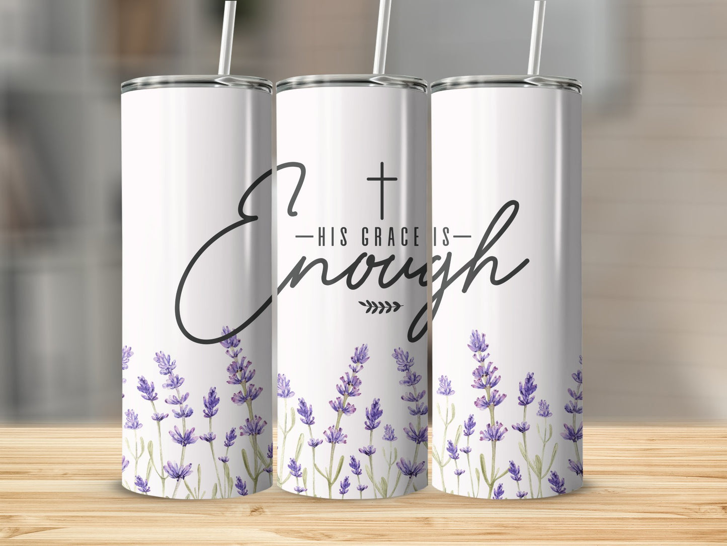 His Grace is Enough Stainless Steel Tumbler