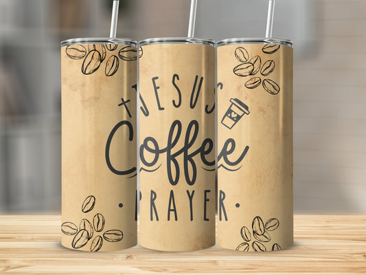 Jesus, Coffee & Prayer Stainless Steel Tumbler