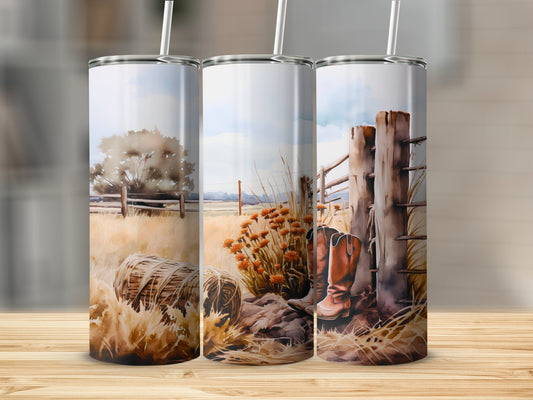 Country Field Stainless Steel Tumbler