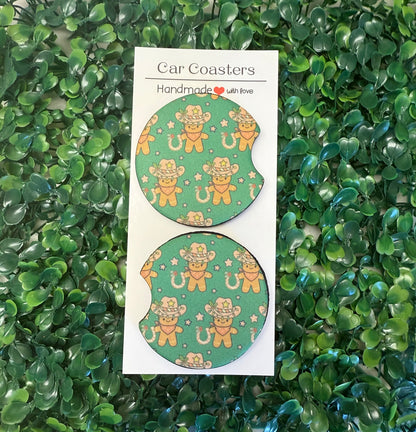 Western Ginger bread man Car Cup Coasters