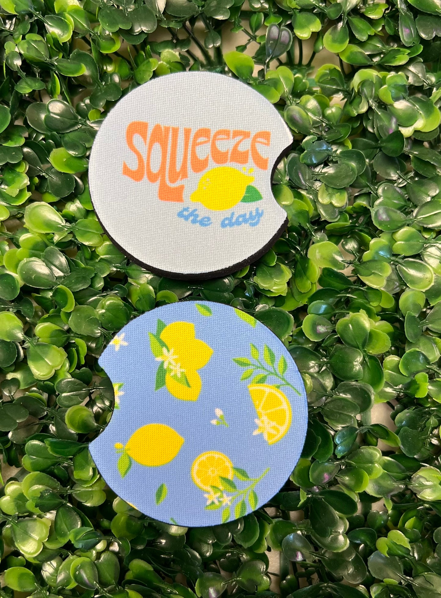 Squeeze the Day Car Cup Coasters