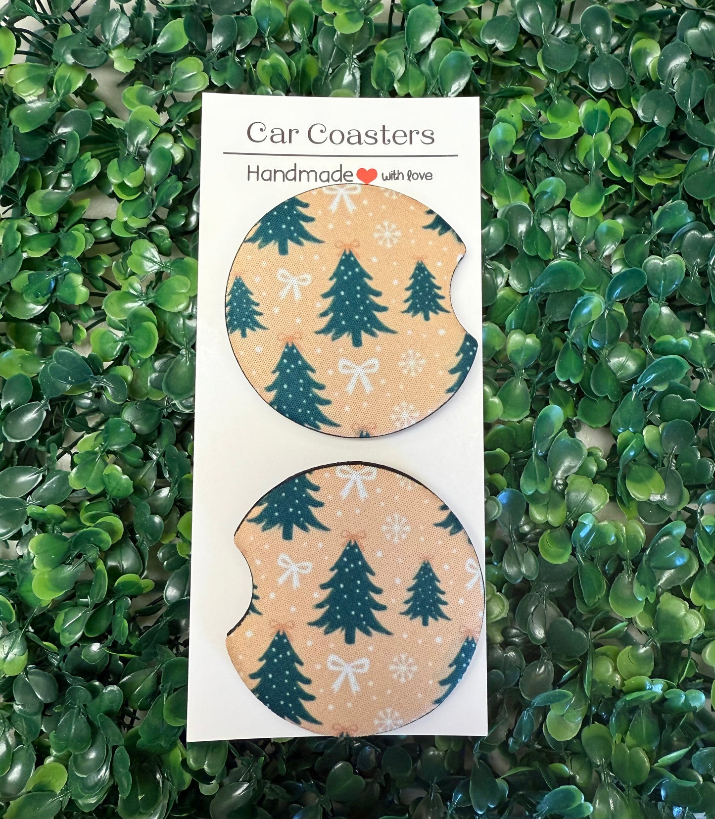 Coquette trees car cup coasters