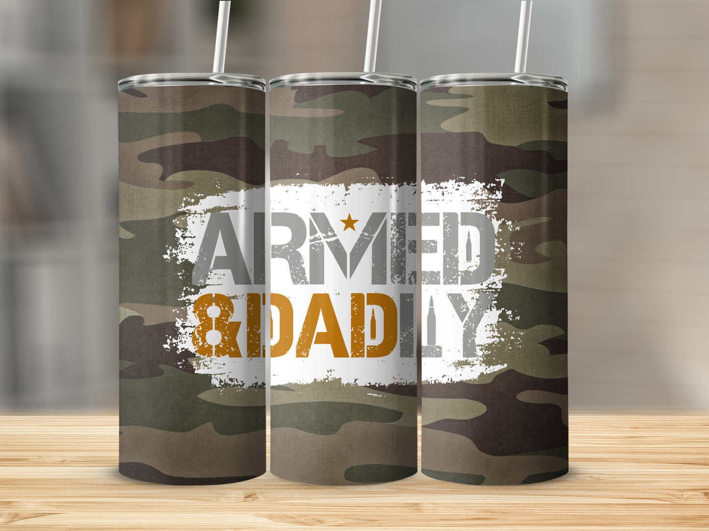 Armed & Dadly Stainless Steel Tumbler