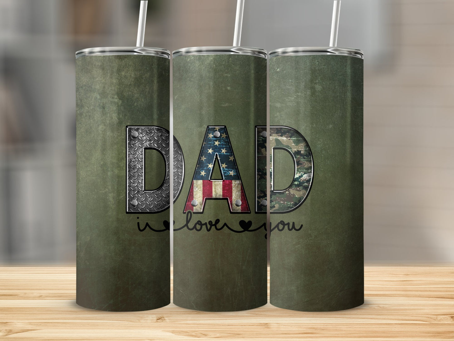 Dad  I Love You Stainless Steel Tumbler