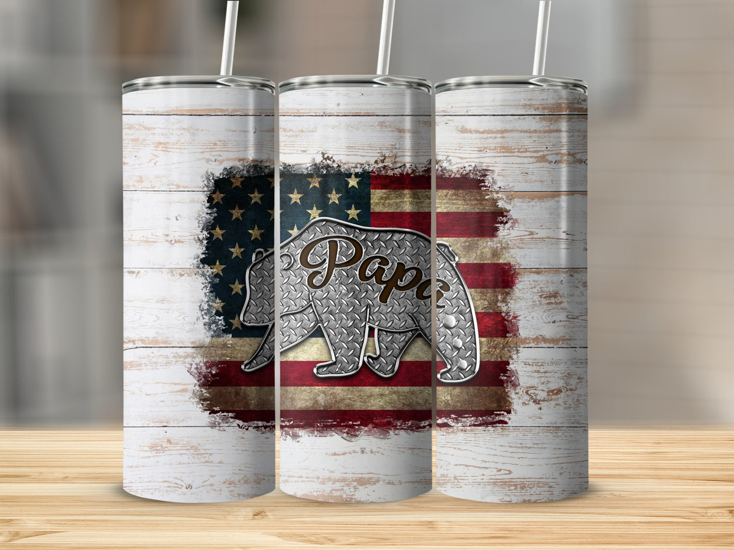 Papa Bear Stainless Steel Tumbler