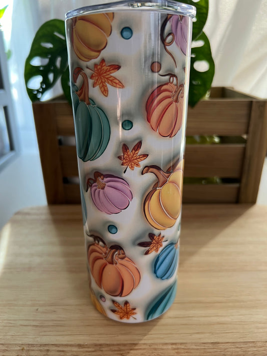 Pastel Pumpkins Stainless Steel Tumbler