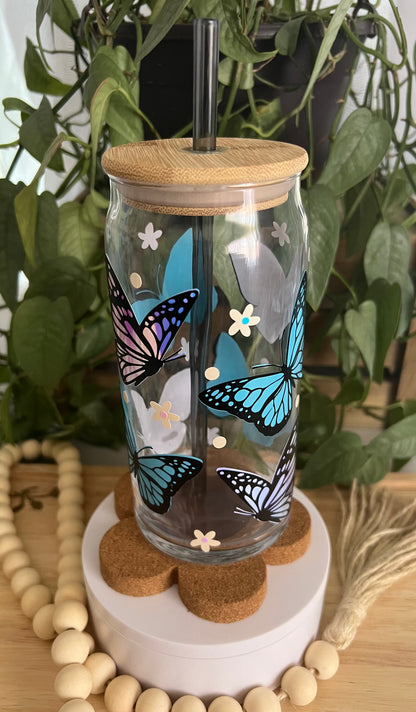 Beautiful Butterflies Glass