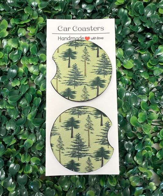 Forest car cup coasters