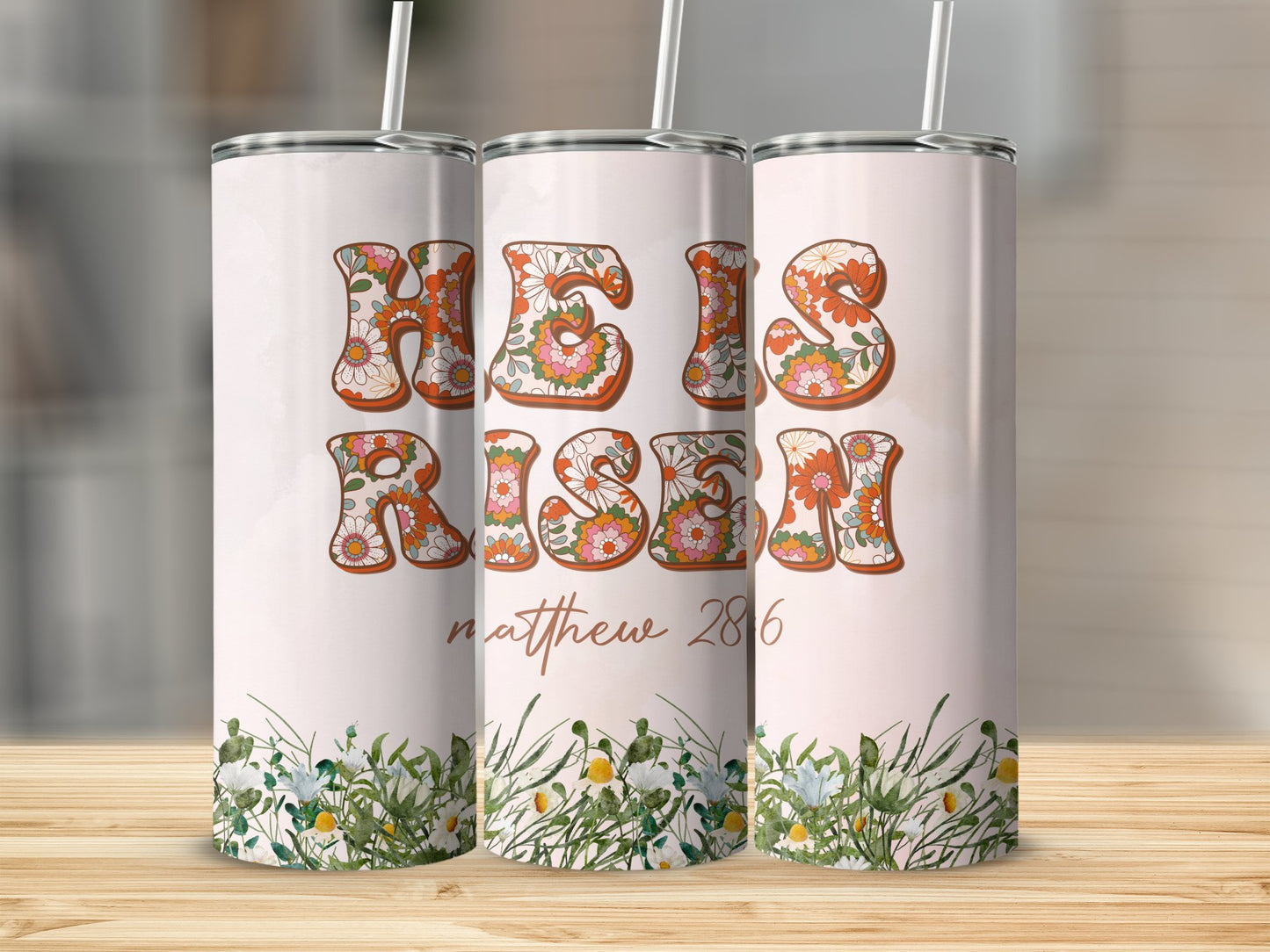 Easter He is Risen Stainless Steel Tumbler