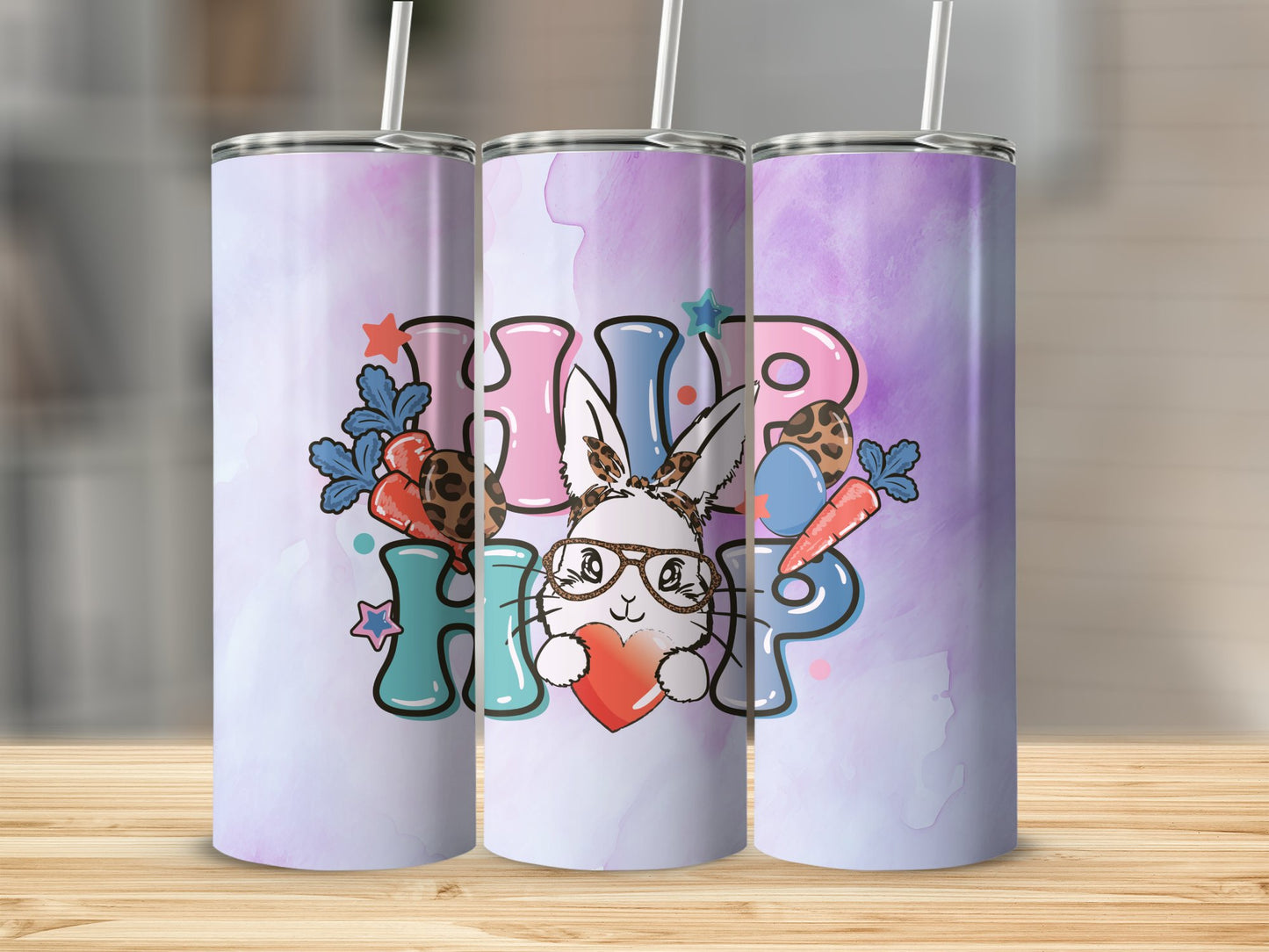 Easter Hip Hop Bunny Stainless Steel Tumbler