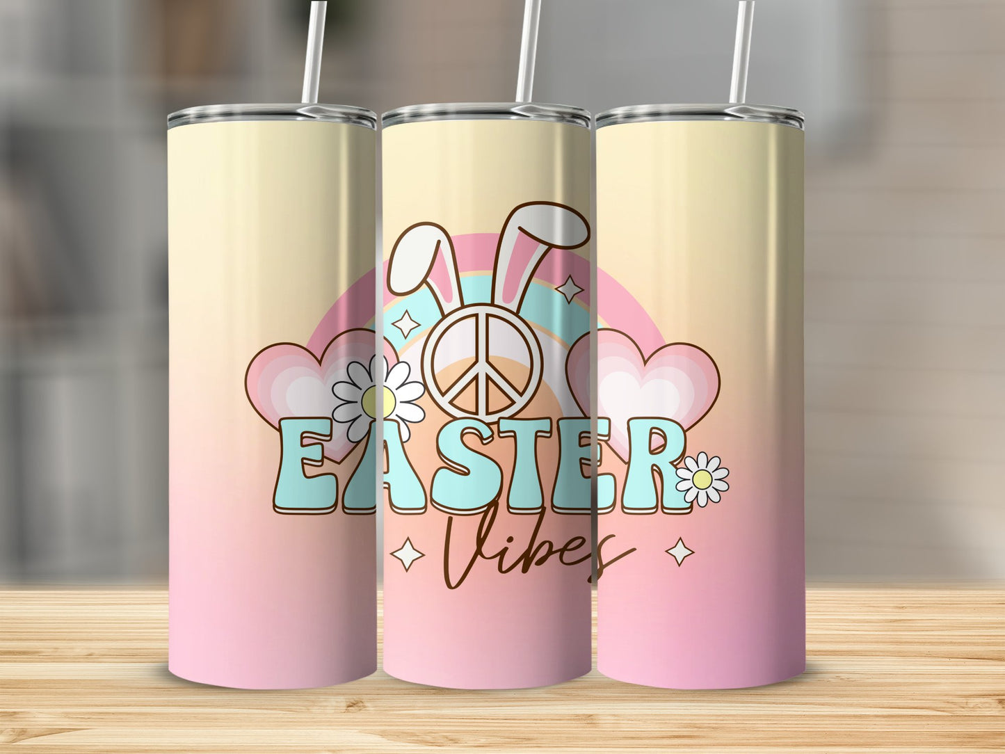 Easter Vibes Stainless Steel Tumbler