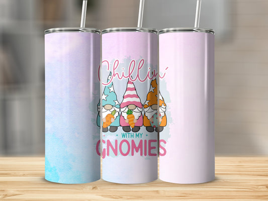 Easter Chillin with my Gnomies Stainless Steel Tumbler