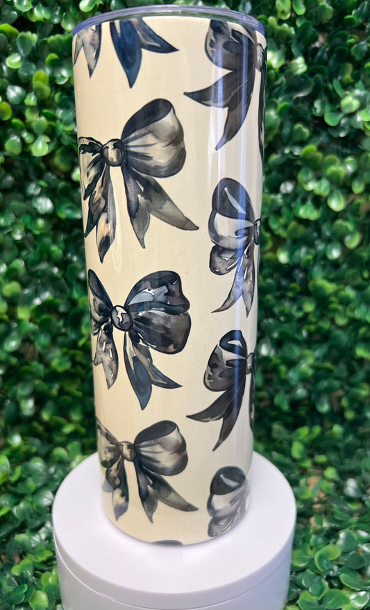 Black Bows Stainless Steel Tumbler