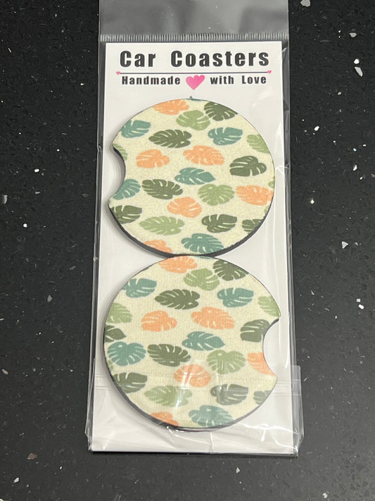 Monstera Car Cup Coasters