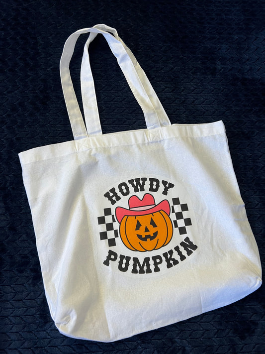 Howdy Pumpkin Tote Bag