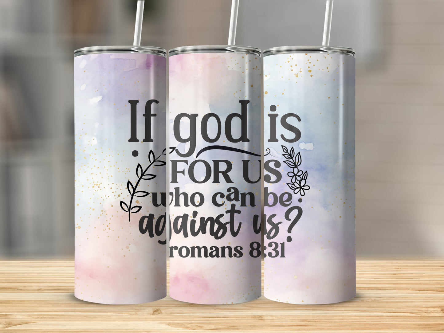 If God is For us Who Can Be Against Us? Stainless Steel Tumbler