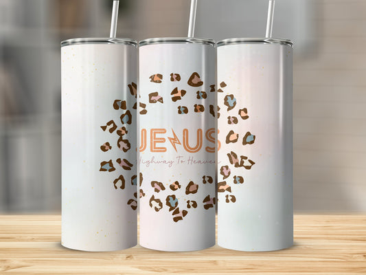 Jesus Highway to Heaven Stainless Steel Tumbler