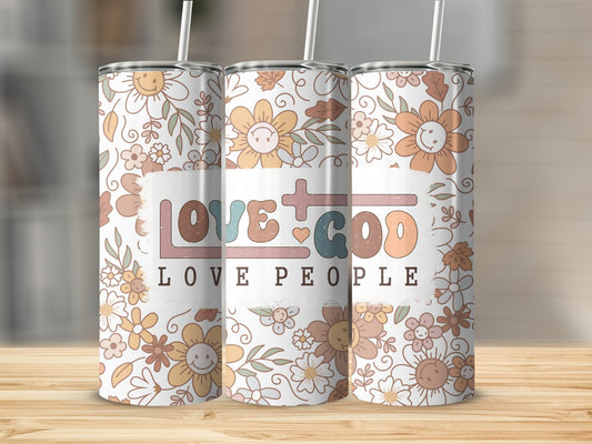 Love God Love People Stainless Steel Tumbler