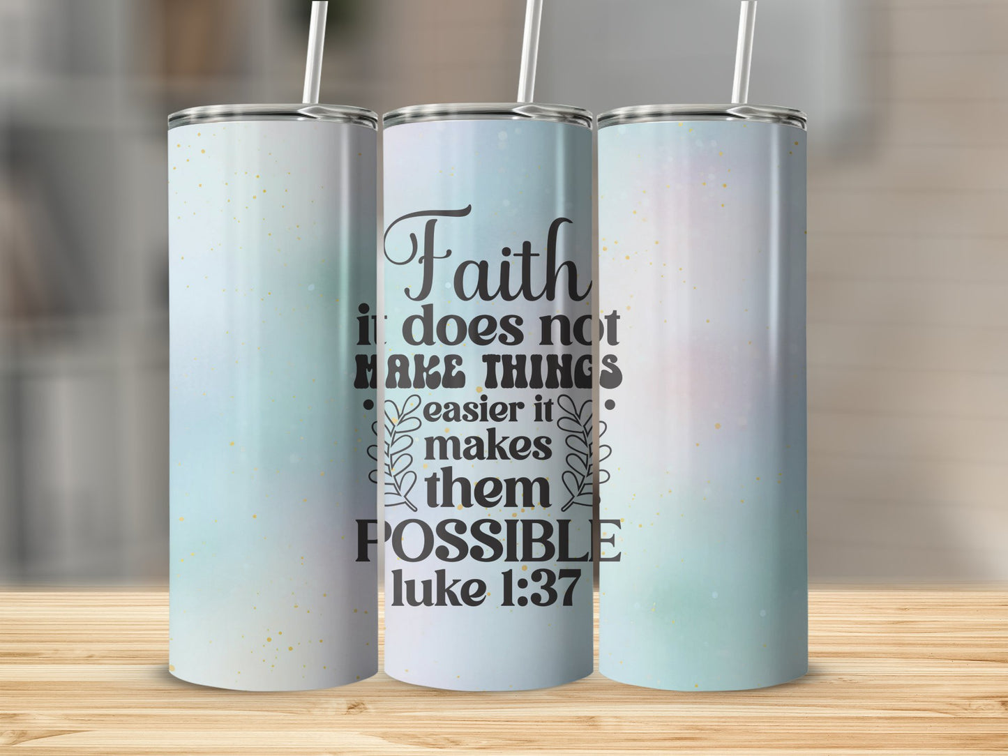 Faith it does not make things Easier...Stainless Steel Tumbler