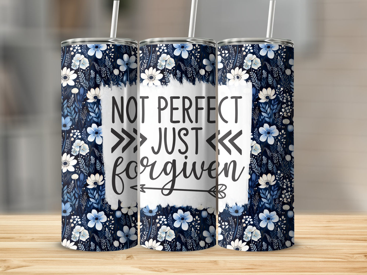 Not Perfect Just Forgiven Stainless Steel Tumbler