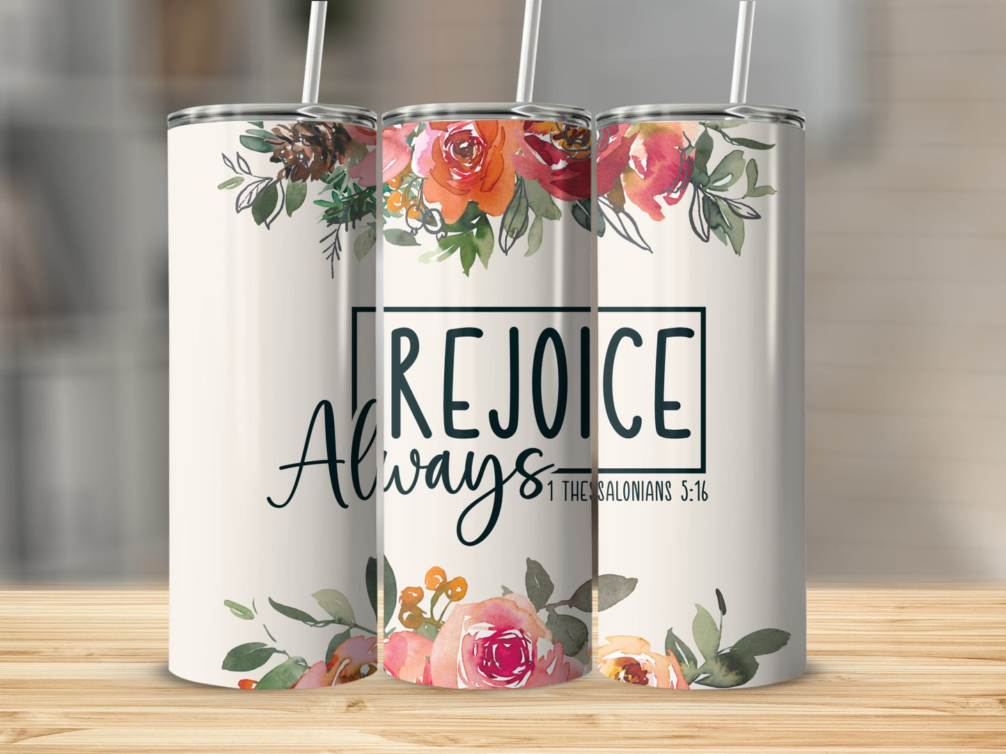 Rejoice Always Stainless Steel Tumbler