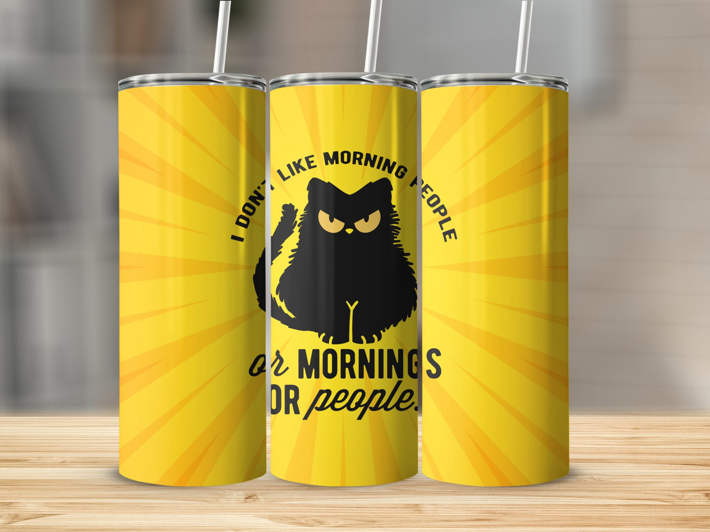 I Don't Like Morning People or Mornings Stainless Steel Tumbler