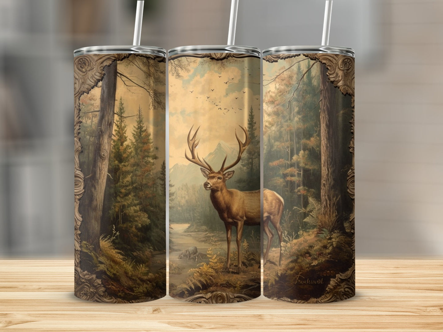 Buck by the River Stainless Steel Tumbler