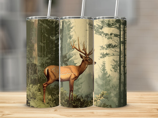 Buck in Greenery Stainless Steel Tumbler