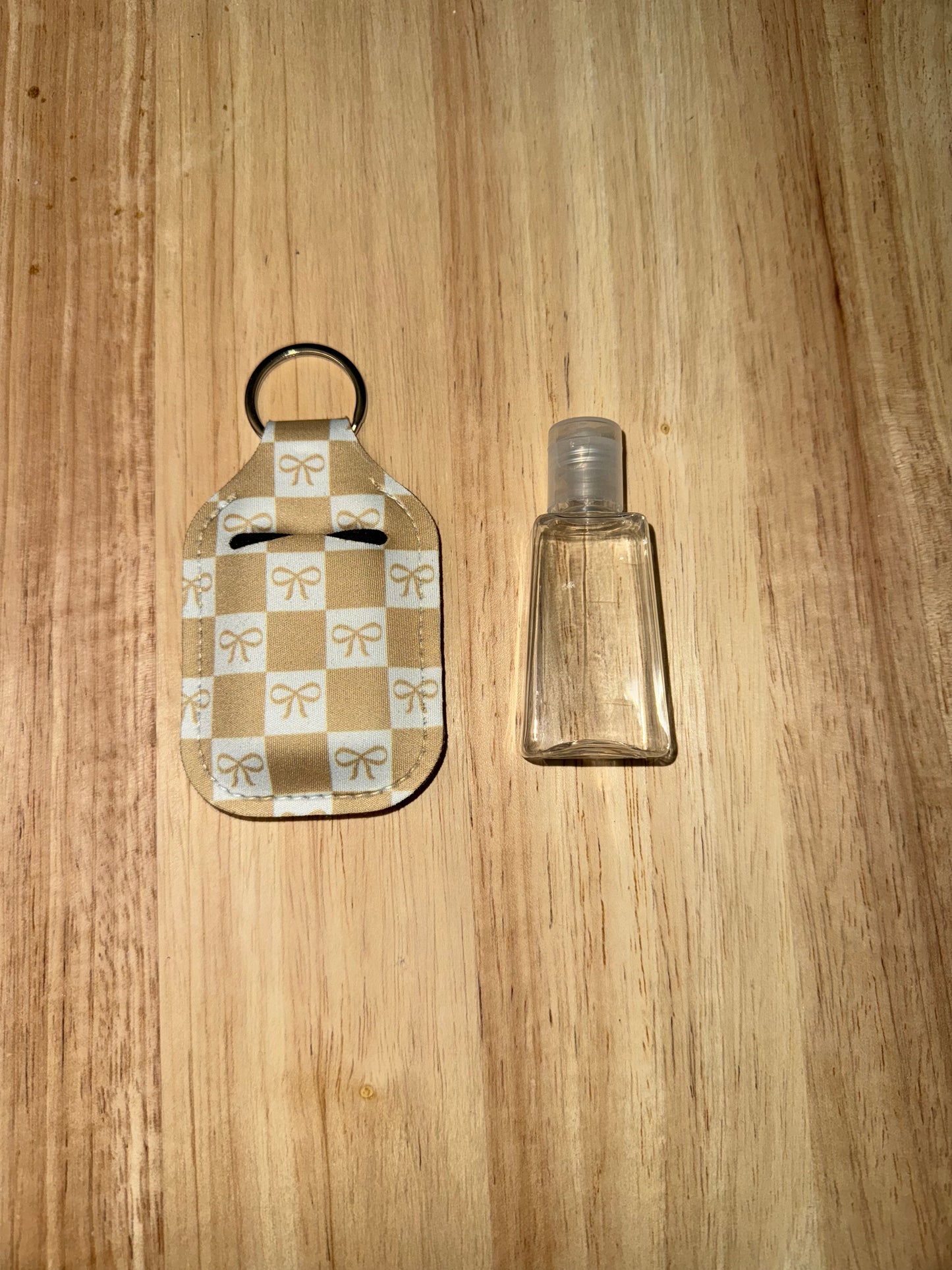 Brown Bows Hand Sanitizer Holder