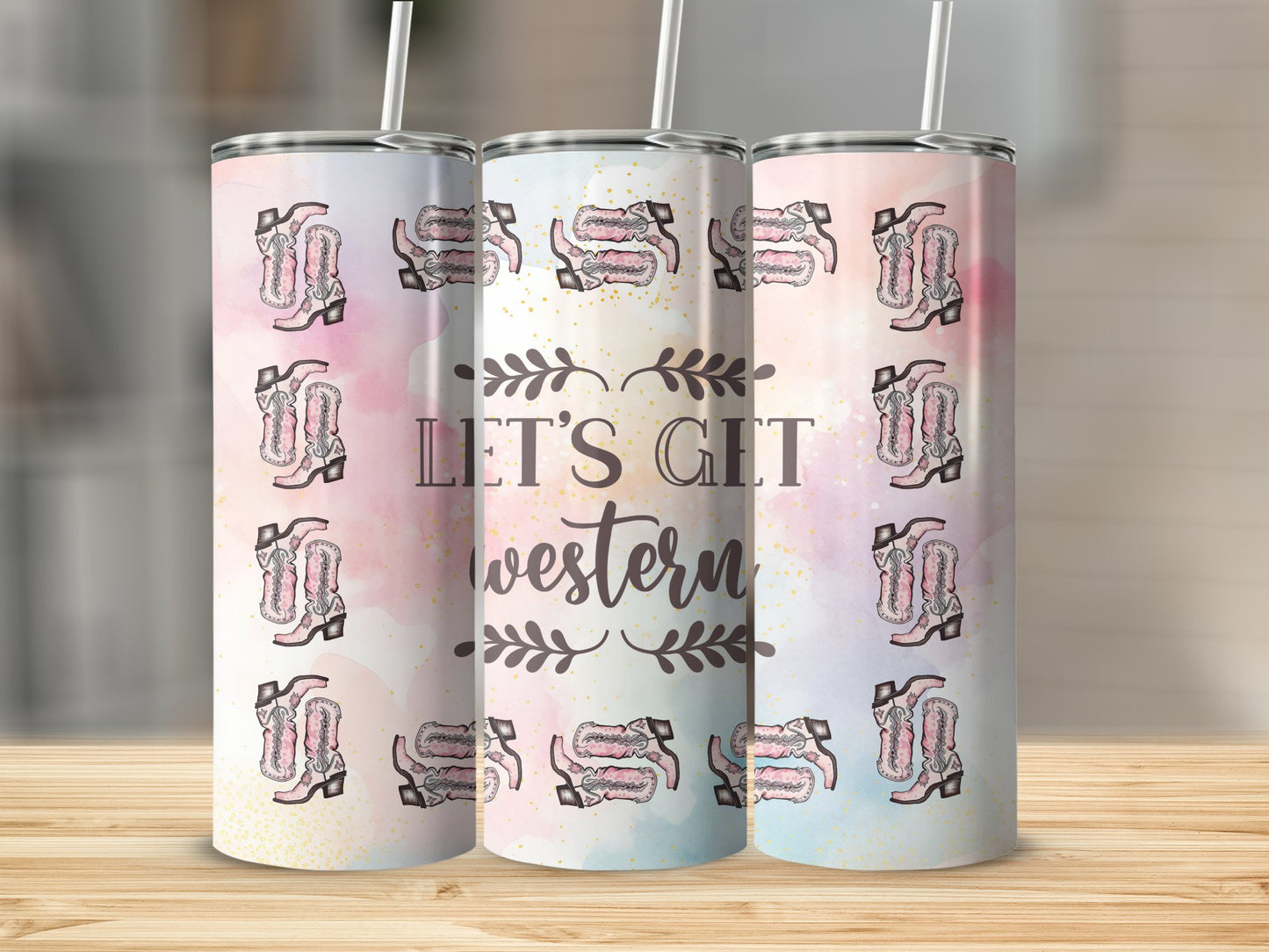 Let's Get Western Stainless Steel Tumbler