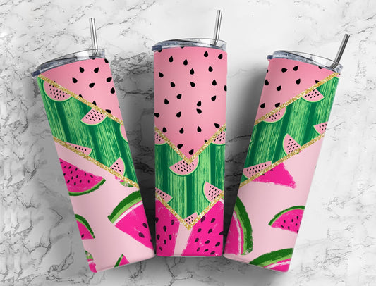 Split V Watermelon Stainless Steel Tumbler